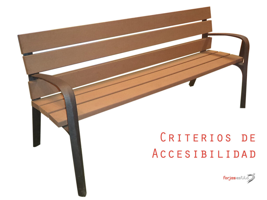 ✓✓ Mobiliario Urbano Bancos. Criterios de Accesibilidad