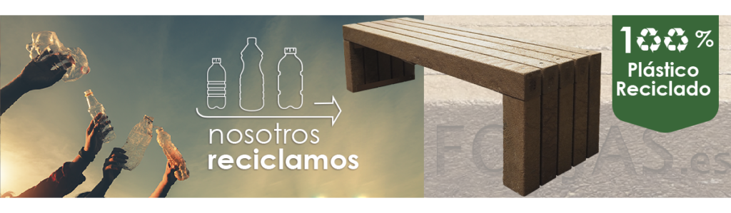 El futuro del equipamiento ha llegado: mobiliario urbano plastico reciclado