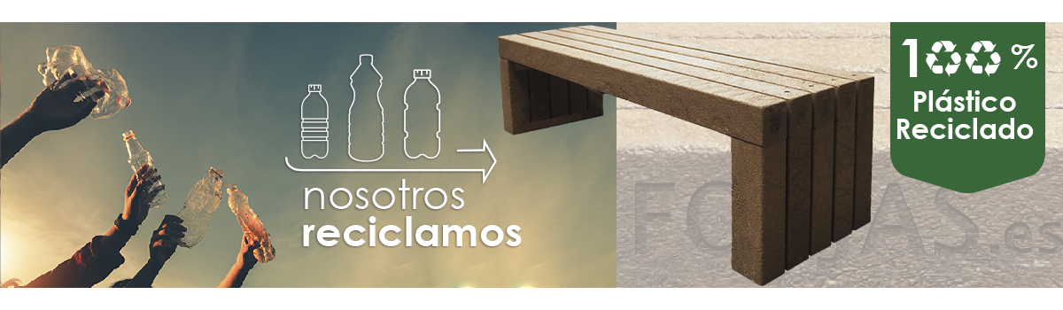 El futuro del equipamiento ha llegado: mobiliario urbano plastico reciclado
