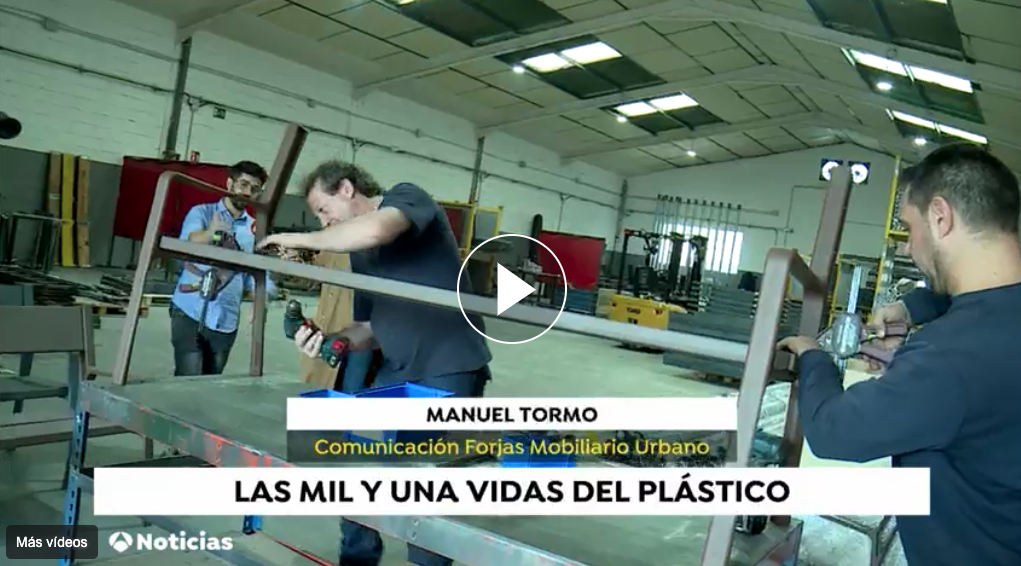 La circularidad del mobiliario urbano de Forjas aparece en Antena 3 Noticias