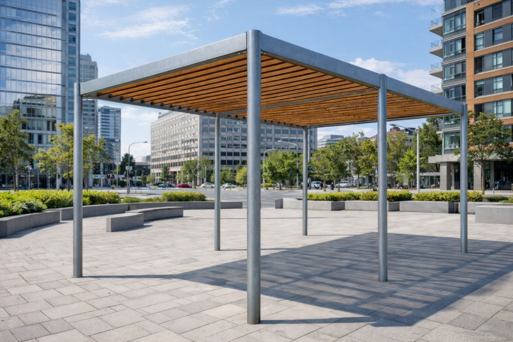 Pérgolas y toldos para parques de Forjas: soluciones técnicas para espacios públicos duraderos