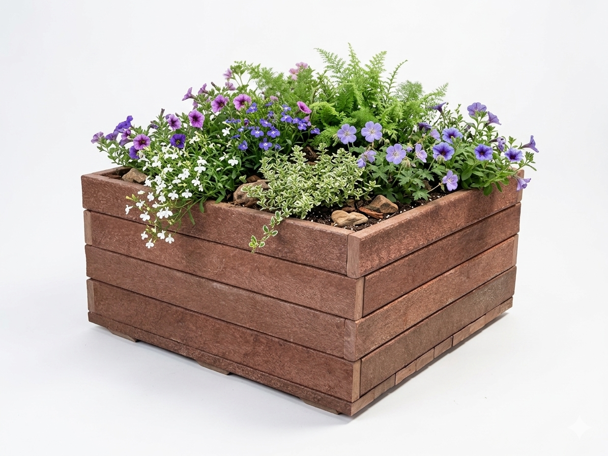 Jardinera Dover plástico reciclado