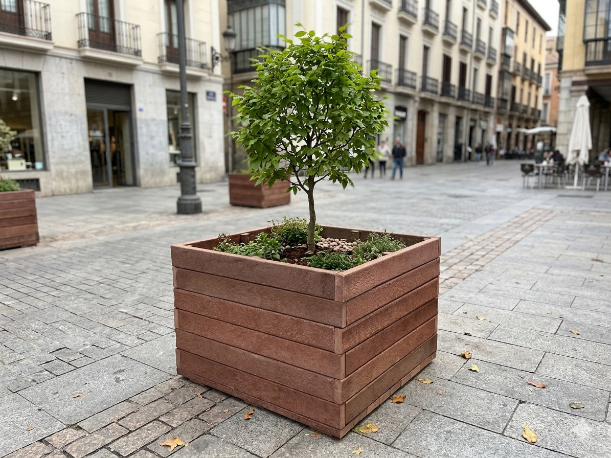 Jardinera dover plástico reciclado PRC - Imagen 2